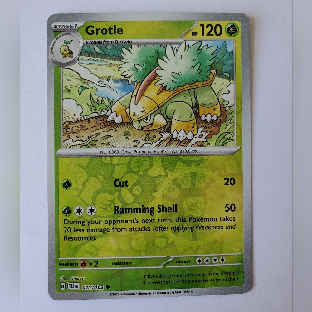 🔵 Grotle 11/162 | Temporal Forces | Reverse Holo Common | NM | Pokemon TCG Card